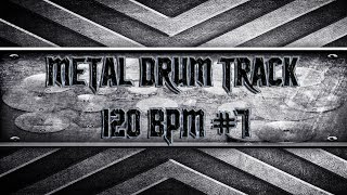 Simple Straight Metal Drum Track 120 BPM HQHD [upl. by Gambrell141]