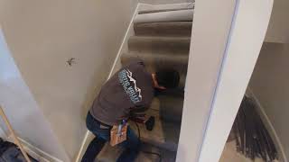 Installing carpet on stairs  French Cap [upl. by Walston298]