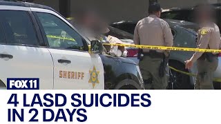 4 suicides in 2 days reported in LA County Sheriffs Department [upl. by Adelbert]