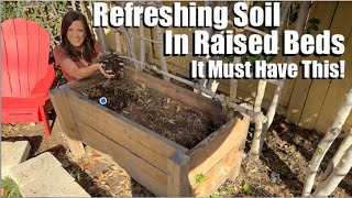 How to RefreshTop Off Raised Bed Soil It Must Have This Key Ingredient [upl. by Jemina]