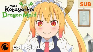 Miss Kobayashis Dragon Maid Episode 1  The Strongest Maid in History Tohru [upl. by Eznyl881]