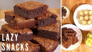 4 Lazy Snack Recipes  Quick amp Easy Sweet Snacks [upl. by Ahseinad]