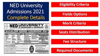 NED University Admissions  Complete Details [upl. by Jahdol]