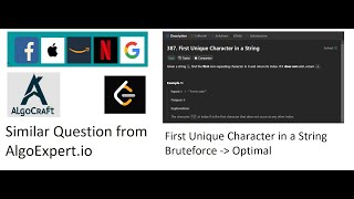 First Unique Character in a String  LeetCode  387  Java Solution [upl. by Nwahsud365]