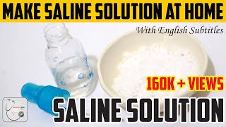 Saline Solution  How to Make a Saline Solution [upl. by Cortie]