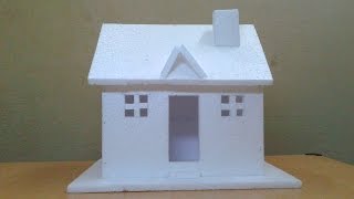 How to Make a Small Thermocol House Model Craft Ideas for Kids [upl. by Seraphim]