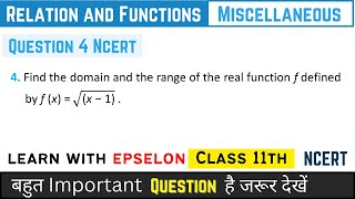 Class 11th Maths  Miscellaneous Exercise Question 4  Chapter 2 Relation and Function  NCERT 2024 [upl. by Jobe]