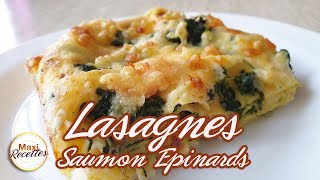 Recette Lasagnes Saumon Epinards [upl. by Hyams]