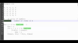 Algorithms 101  Selection Sort [upl. by Nefen]