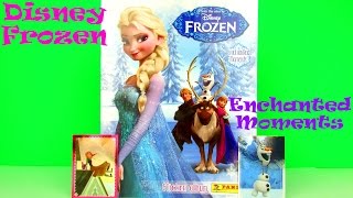 Disney Frozen Enchanted Moments Sticker Album Toy Review amp Pack Opening Panini [upl. by Demy786]