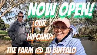 NOW OPEN  Our Hipcamp The Farm  JU Buffalo  South Gippsland [upl. by Christis]