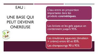 LES BASES DE LA COSMETOLOGIE [upl. by Pappas540]