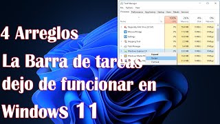 4 Arreglos La Barra de tareas dejo de funcionar en Windows 1110 [upl. by Nolahp]