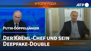 Putin und sein DeepfakeDouble Es kann nur einen geben  AFP [upl. by Ahtelat]