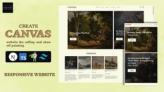Canvas website  Next JS Typescript TailwindCSS GSAP  One page [upl. by Alaine]