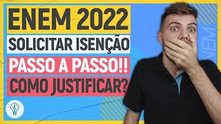 PASSO A PASSO COMO SOLICITAR A ISENÇÃO DO ENEM TUTORIAL ISENÇÃO E JUSTIFICATIVA [upl. by Lebazej351]