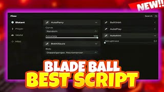 NEW UPDATE BEST BLADE BALL SCRIPT FLOW HUB AUTO PARRY PERFECT AND MANY BEST AND GOOD FEATURE [upl. by Ahsiugal]