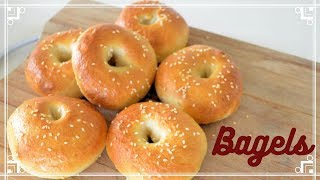 Bagel Recipe  Easy Homemade Bagels [upl. by Tegdirb322]