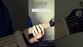 FLUORESCENT ADOLESCENT GUITAR INTRO WTAB arcticmonkeys arcticmonkeyscover guitartutorial easy [upl. by Arrahs60]