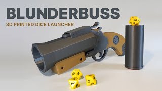 How To Make Dice Blunderbuss  3D Printed Multiple Dice Launcher [upl. by Gusta]