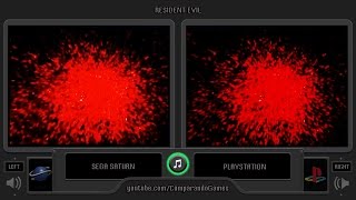 Resident Evil Sega Saturn vs Playstation Side by Side Comparison Bio Hazard [upl. by Anawak]