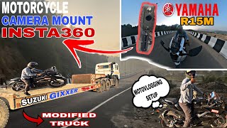 Insta360 Fitting On 💥 Yamaha R15M 🔥 Motorcycle 360 Camera Mount Installation For 😱 Motovlogging 🤯🥵 [upl. by Teddi]