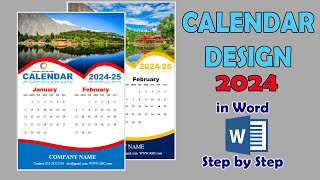 Printable Calendar Design 2024  25 in MS Word  Calendar kaise banate hain  How to make Calendar [upl. by Norvol]