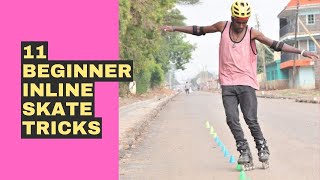 11 Beginner Inline Skate Tricks [upl. by Karlik618]