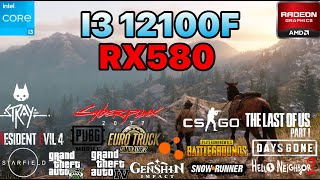 I3 12100F  RX 580 4GB  TESTED IN 16 GAMES  IN 2023 [upl. by Yensehc853]