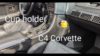 Aftermarket cup holder for the C4 Corvette Travel Buddy Drink Holder from Rcklers [upl. by Remliw944]