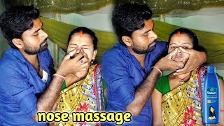 nose massage challenge video  nose pinching challenge  wife nose massage  raj is back vlogs [upl. by Anoyet]