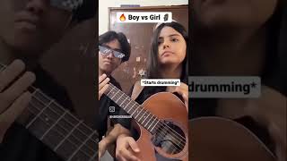 Boy Vs Girl 👍 Guitar battle shorts boyvsgirl trending viral guitar [upl. by Saxon59]