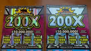 CA Lottery Scratchers 200X BacktoBack Winners MULTIPLIER [upl. by Tabib]