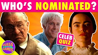 Oscars 2024 Celeb Quiz Can You Name All Nominees 🌟 quiz oscar [upl. by Yrrum]