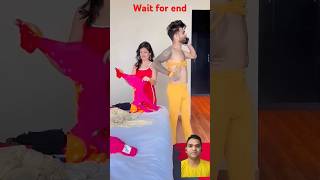 Wait for the end 🤣 shorts ytshort couplegoals khwahishgal funny sarfaraj back [upl. by Filler984]