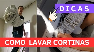 Como lavar Cortinas de tecidos [upl. by Blaze]