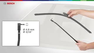 Small Pin Connection  How to Install Bosch Evolution Wiper Blades [upl. by Elakram]