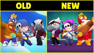 OLD VS NEW  ALL BRAWLERS amp SKINS REMODEL [upl. by Norbel]