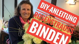 Wie du einen Rosenstrauss selber bindest  Traum aus weissen Rosen mit DIYAnleitung [upl. by Ulani]