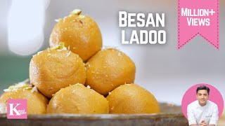 Besan Ladoo recipe  Chickpea Laddu  बेसन के लड्डू  Diwali Special  Chef Kunal Kapur [upl. by Gault]