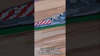 Brick Built ROMA LittorioClass Battleship by countofbrick ww2 battleship italian lego sunken [upl. by Sternick]