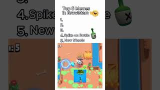 Top 5 memes in brawlstars😂😭 pt2 brawlstars bs brawstarsmemes bsmoments [upl. by Nirok]