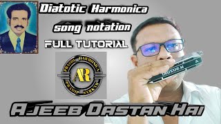 ajeeb dastan haidiatonic harmonica hindi songs tutorial how to play c harmonica jamal kudu link [upl. by Blair]