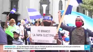 Nicaragüenses exiliados en Costa Rica se manifestaron en contra de las elecciones [upl. by Martyn]