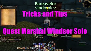 Quest Marshal Windsor WoW Classic  Can SOLO [upl. by Nabetse]