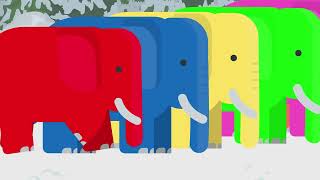 Colors Learning with Elephant Family  Color Learning for Kids  kidscolorvideo babylionrhymes [upl. by Alinna30]