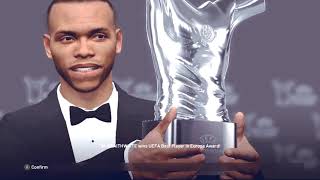 Martin Braithwaite wins UEFA Best Player in Europe Award PES [upl. by Josephina]