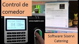 Control de comedores empresariales con software y lector de huellas digitales ZKTeco [upl. by Hagep224]