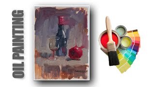 Still Life  Oil Painting  HAPPY WITH PAINTING [upl. by Doralyn723]