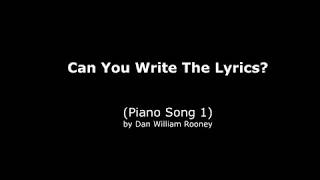 Songwriters Backing Track Piano Song 1 [upl. by Stoddard]